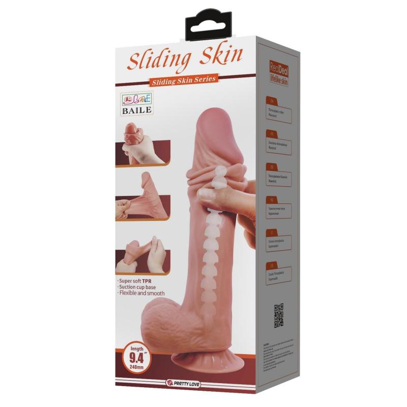 26 cm Kıkırdak Yapılı Çift Katmanlı Gerçekçi Melez Dildo Penis 